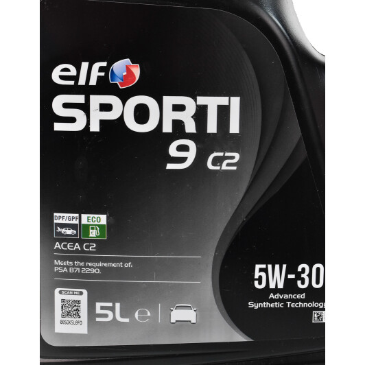 Моторное масло Elf Sporti 9 C2 5W-30 5 л на Ford EcoSport
