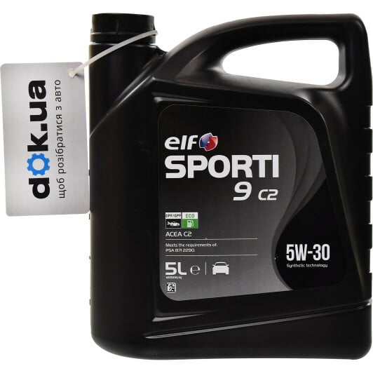Моторна олива Elf Sporti 9 C2 5W-30 5 л на Ford EcoSport