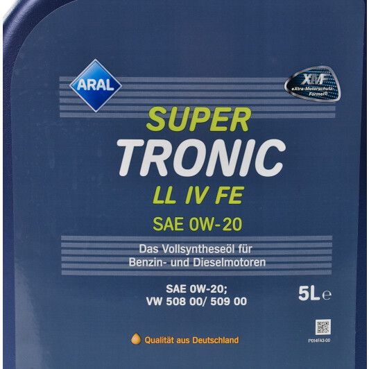 Моторное масло Aral SuperTronic LL IV FE 0W-20 5 л на Peugeot 307