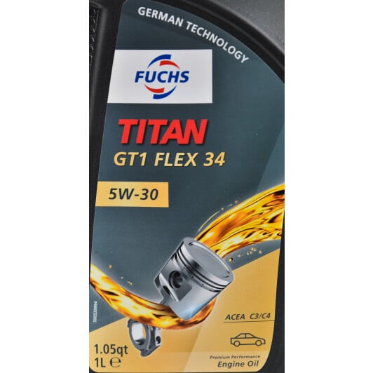 Моторное масло Fuchs Titan GT1 Flex 34 5W-30 1 л на Peugeot J5