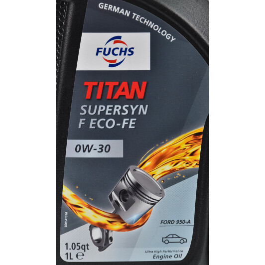 Моторное масло Fuchs Titan Supersyn F Eco-FE 0W-30 1 л на Renault Captur