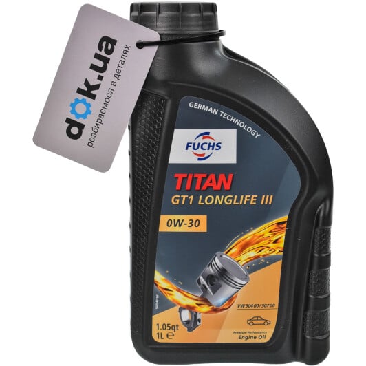 Моторное масло Fuchs Titan GT1 Longlife III 0W-30 1 л на Nissan Maxima