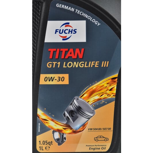 Моторное масло Fuchs Titan GT1 Longlife III 0W-30 1 л на Kia Pride