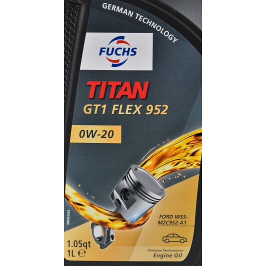 Моторна олива Fuchs Titan Gt1 Flex 952 0W-20 1 л на Ford Mustang