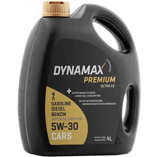 Моторное масло Dynamax Premium Ultra C2 5W-30 4 л на Dodge Charger