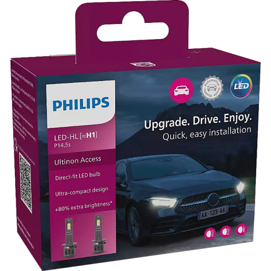 Автолампа Philips Ultinon Access H1 P14,5s 13 W 11258U2500CX