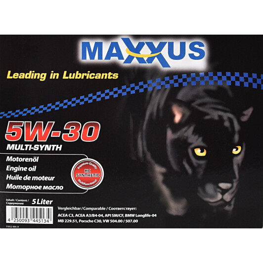 Моторное масло Maxxus Multi-SYNTH 5W-30 5 л на Chevrolet Malibu