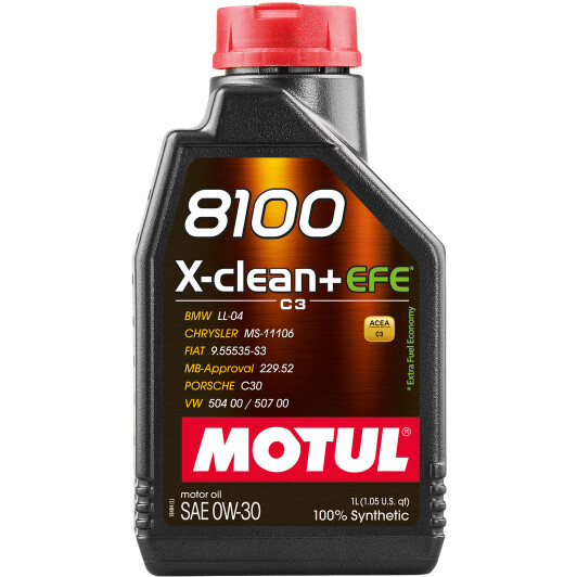 Моторное масло Motul 8100 X-Clean+EFE 0W-30 1 л на Dodge Ram Van