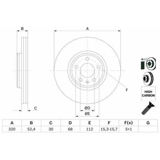 Тормозной диск Bosch 0 986 479 468