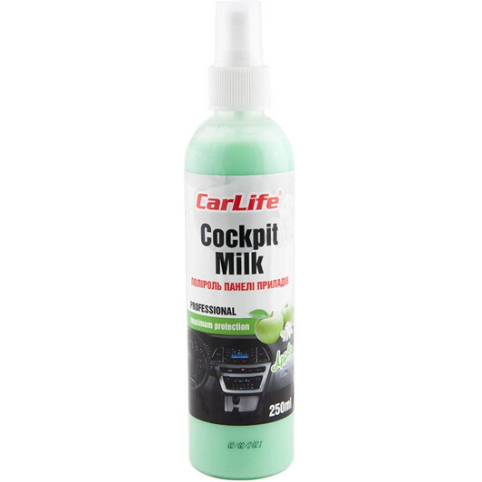 Полироль для салона Carlife Cockpit Milk яблоко 250 мл