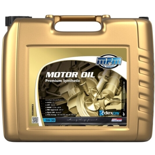 Масло MPM Premium Synthetic GM DEXOS 2 5W-30 20 л на Mitsubishi Pajero