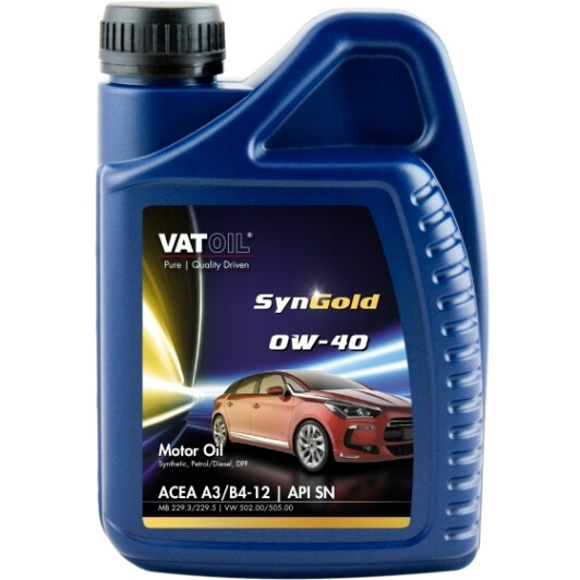 Масло VatOil SynGold 0W-40 1 л на Porsche Cayenne