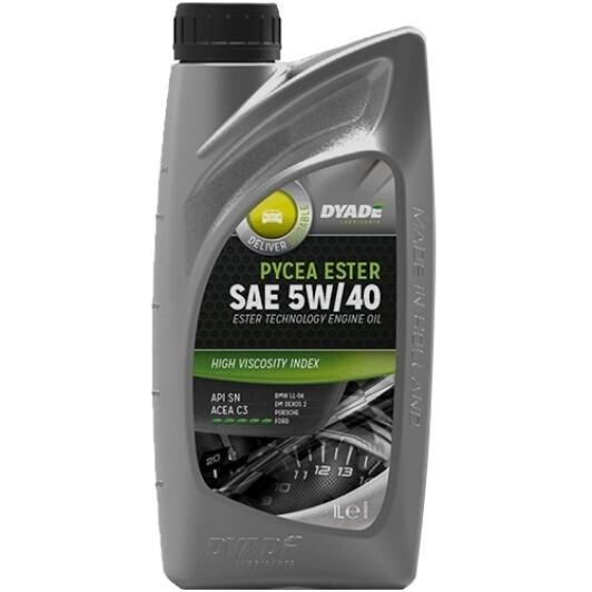 Масло DYADE Pycea Ester 5W-40 на MINI Cooper