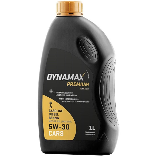 Масло Dynamax Premium Ultra C2 5W-30 1 л на Porsche Cayenne
