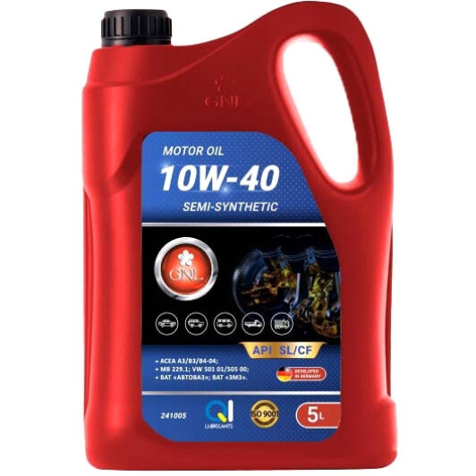 Олива GNL SL/CF 10W-40 5 л на MINI Cooper