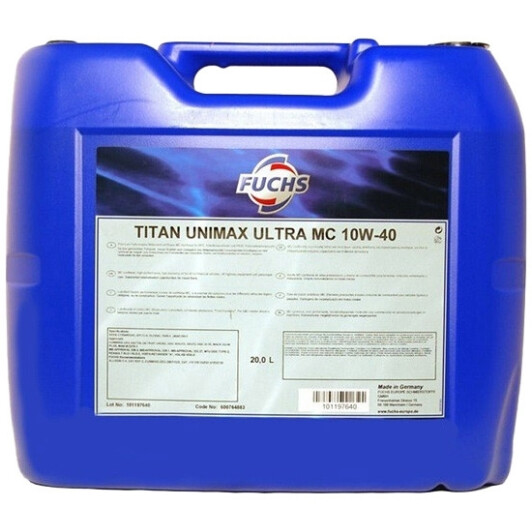 Масло Fuchs Titan Unimax Ultra MC 10W-40 20 л на Porsche Cayenne