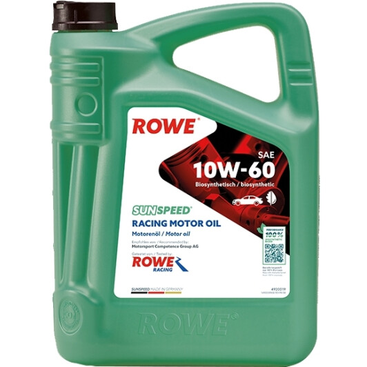 Олива Rowe Sunspeed Racing 10W-60 5 л на Porsche Cayenne