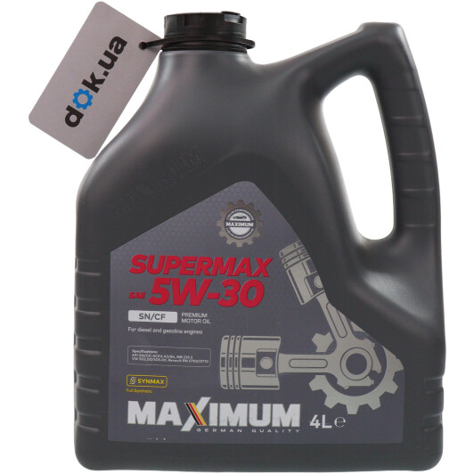 Масло Maximum SuperMax 5W-30 4 л на MINI Cooper