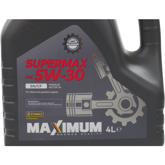 Масло Maximum SuperMax 5W-30 4 л на MINI Cooper