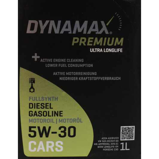 Олива Dynamax Premium Ultra Longlife 5W-30 1 л на MINI Cooper