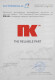 Сертификат на Трос ручного тормоза NK 9036147