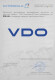 Сертификат на Витратомір повітря VDO 5WK96050Z для BMW 3 Series