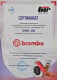 Сертификат на Тормозные колодки Brembo P 06 037