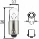 Автолампа Behr Hella Heavy Duty T4W BA9s 4 W прозора 8GP002067241