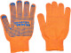 Перчатки рабочие MasterTool хб с точками ПВХ оранжевые