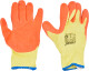Перчатки рабочие Sigma Эконом трикотажные с латексным покрытием желтые, L 9