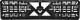 Рамка номерного знака Штурмовик 3391 чёрный с серебристым Mitsubishi
