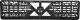 Рамка номерного знака Штурмовик 18471 чёрный с серебристым Skoda