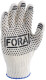 Перчатки рабочие Doloni Fora трикотажные с покрытием ПВХ белые