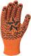 Перчатки рабочие Doloni Новая Звезда трикотажные с покрытием ПВХ оранжевые