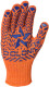 Перчатки рабочие Doloni Звезда трикотажные с покрытием ПВХ оранжевые XL (10