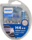 Автолампа Philips WhiteVision Ultra H4 P43t-38 55 W 60 W светло-голубая 12342WVUSM