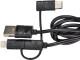 Кабель 3 в 1 XoKo Apple Lightning - Micro USB - type-C SC-310-BK 1 м