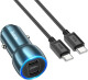 Usb зарядка в авто Hoco Z48 Tough 6931474795045