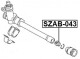 SZAB-043 Febest Подушка рулевой рейки