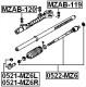 MZAB-120 Febest Подушка рулевой рейки для Mazda 6