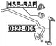 HSB-RAF Febest Втулка стабилизатора для Honda Odyssey