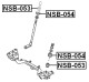 NSB-053 Febest Сайлентблок важеля для Mazda E-Series