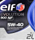Моторное масло Elf Evolution 900 NF 5W-40 2 л на Renault 21