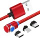Кабель 3 в 1 XoKo Apple Lightning - Micro USB - type-C SC-370MGNT-RD 1 м