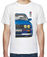 Футболка мужская Avtolife классическая BMW E30 MotorSport Dark Blue белая принт спереди