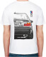Футболка мужская Avtolife классическая BMW E36 MotorSport White белая принт спереди и сзади