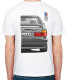 Футболка мужская Avtolife BMW E34 MotorSport White белая принт спереди и сзади