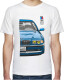 Футболка чоловіча Avtolife класична BMW E38 Alpina Blue біла принт спереду