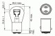Автолампа Bosch Longlife Daytime P21/5W BAY15d 21 W 1987302282