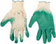 Перчатки рабочие Top Tools хб с резиновым покрытием зеленые L (9